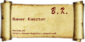 Baner Kasztor névjegykártya
